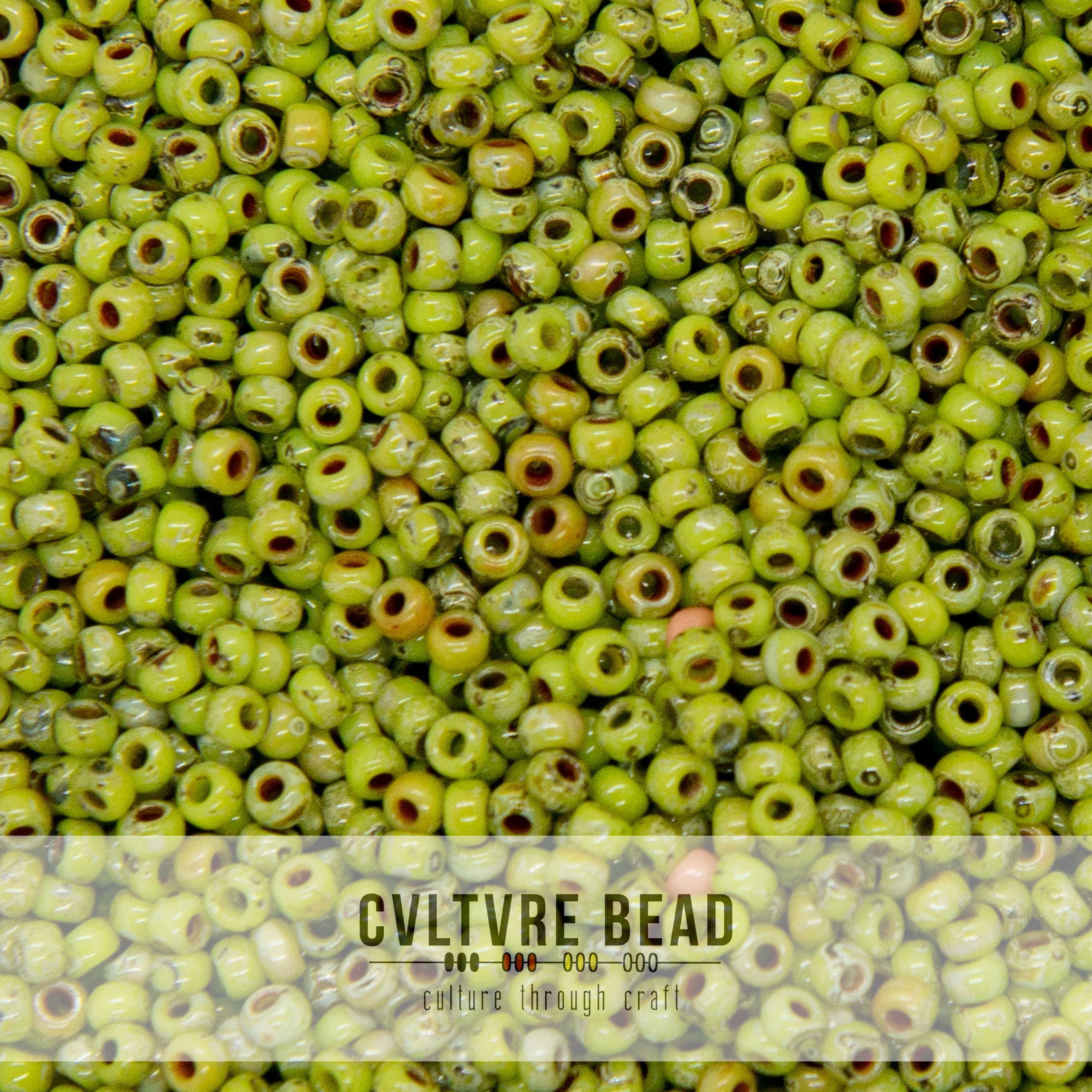 11/0 Picasso Chartreuse Matte - 23g - Miyuki Seed Bead
